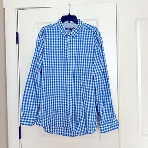 Tommy Hilfiger blue checked button down